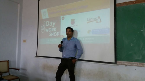 One day workshop on Raspberry pi and Linux organized by department of Electronics and Communication Engineering on 16-04-2016 at SKEC 10