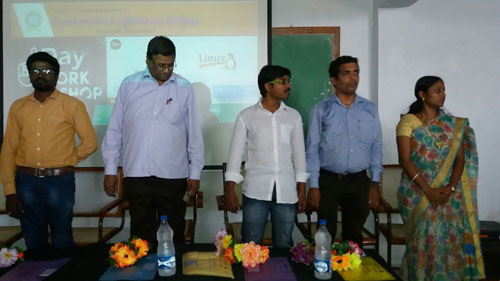 One day workshop on Raspberry pi and Linux organized by department of Electronics and Communication Engineering on 16-04-2016 at SKEC 2